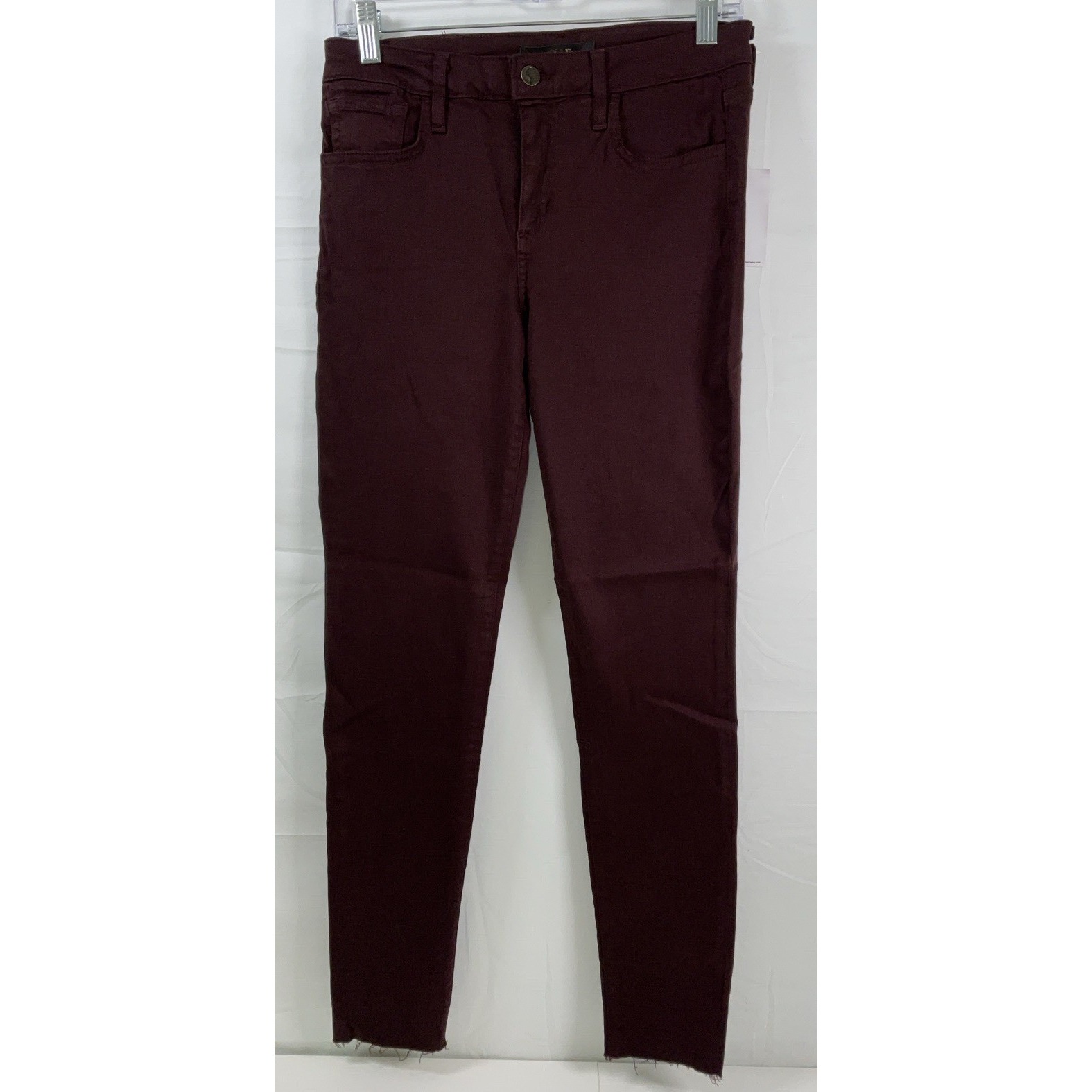 Nwt Joe's Jeans The Icon Stretch Mid Rise Skinny Ankle Jeans Deep Wine 28" X 28"